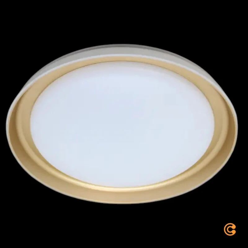 B-Ware JUST LIGHT Deckenleuchte Deckenlampe LED SATI Kunststoff weiss messing dimmbar
