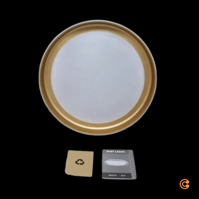 B-Ware JUST LIGHT Deckenleuchte Deckenlampe LED SATI Kunststoff weiss messing dimmbar