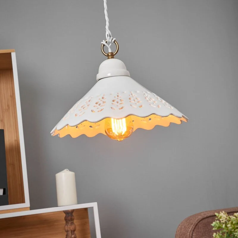 B-Ware Ceramiche Hängeleuchte Pizzo, 1-flg 30 cm Hängelampe Lampe Leuchte Spot Licht