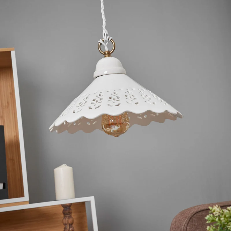B-Ware Ceramiche Hängeleuchte Pizzo, 1-flg 30 cm Hängelampe Lampe Leuchte Spot Licht