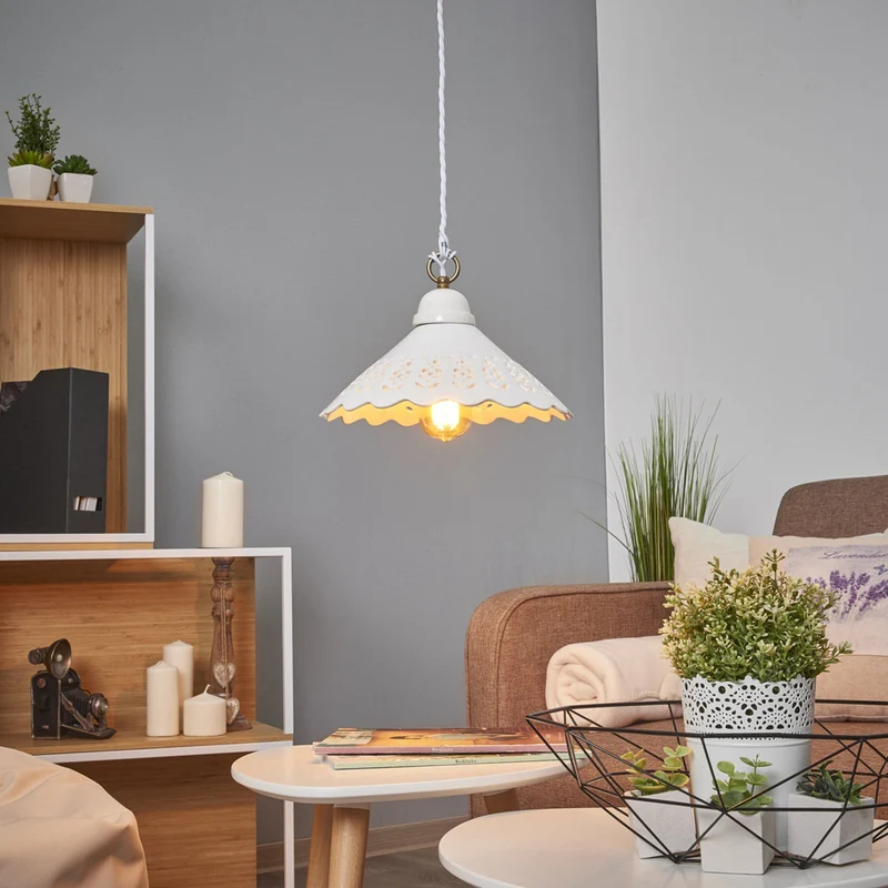 B-Ware Ceramiche Hängeleuchte Pizzo, 1-flg 30 cm Hängelampe Lampe Leuchte Spot Licht