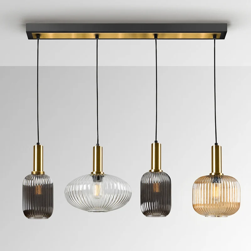 B-Ware Schuller Valencia Hängeleuchte Pendelleuchte Norma Glas bunt Metall 98 cm 4-351