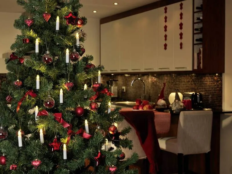 B-Ware Konstsmide Weihnachtsbaum-Beleuchtung Innen netzbetrieben 16 LED Warm-Weiß