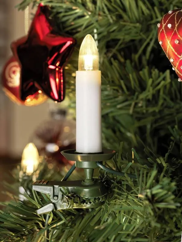 B-Ware Konstsmide Weihnachtsbaum-Beleuchtung Innen netzbetrieben 16 LED Warm-Weiß