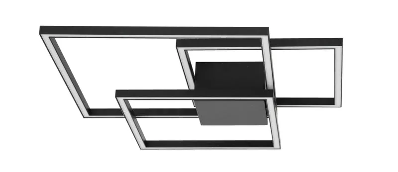 B-Ware Nova Luce Deckenleuchte Deckenlampe LED Schwarz Bilbao Warmweiß Beleuchtung 42 W