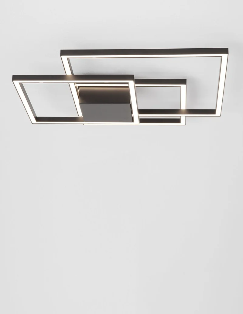 B-Ware Nova Luce Deckenleuchte Deckenlampe LED Schwarz Bilbao Warmweiß Beleuchtung 42 W