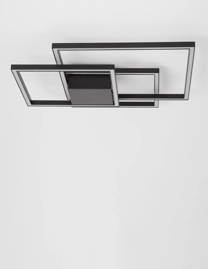 B-Ware Nova Luce Deckenleuchte Deckenlampe LED Schwarz Bilbao Warmweiß Beleuchtung 42 W