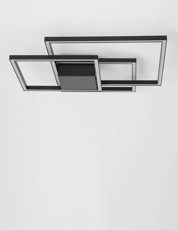 B-Ware Nova Luce Deckenleuchte Deckenlampe LED Schwarz Bilbao Warmweiß Beleuchtung 42 W