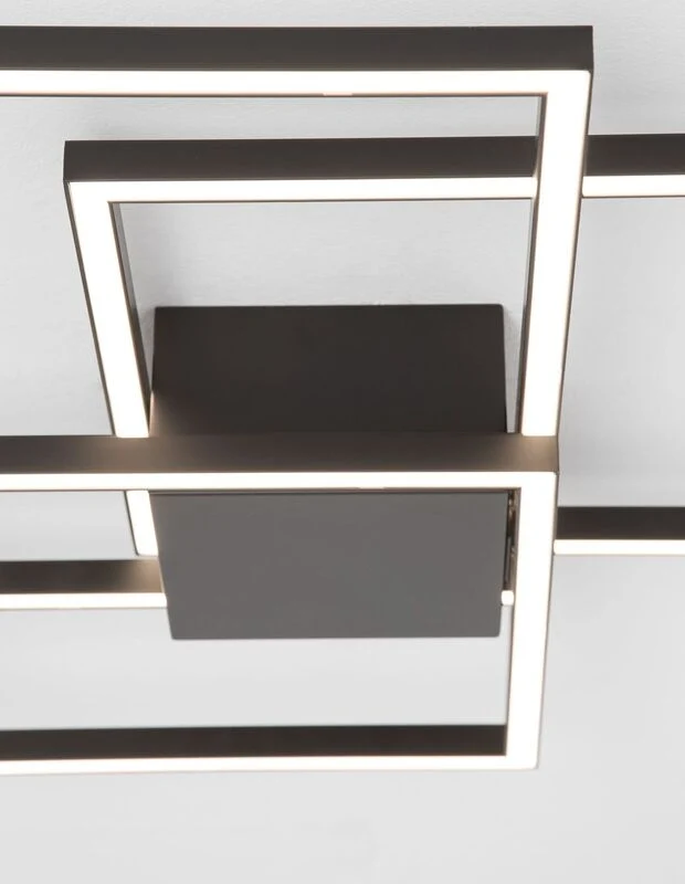 B-Ware Nova Luce Deckenleuchte Deckenlampe LED Schwarz Bilbao Warmweiß Beleuchtung 42 W