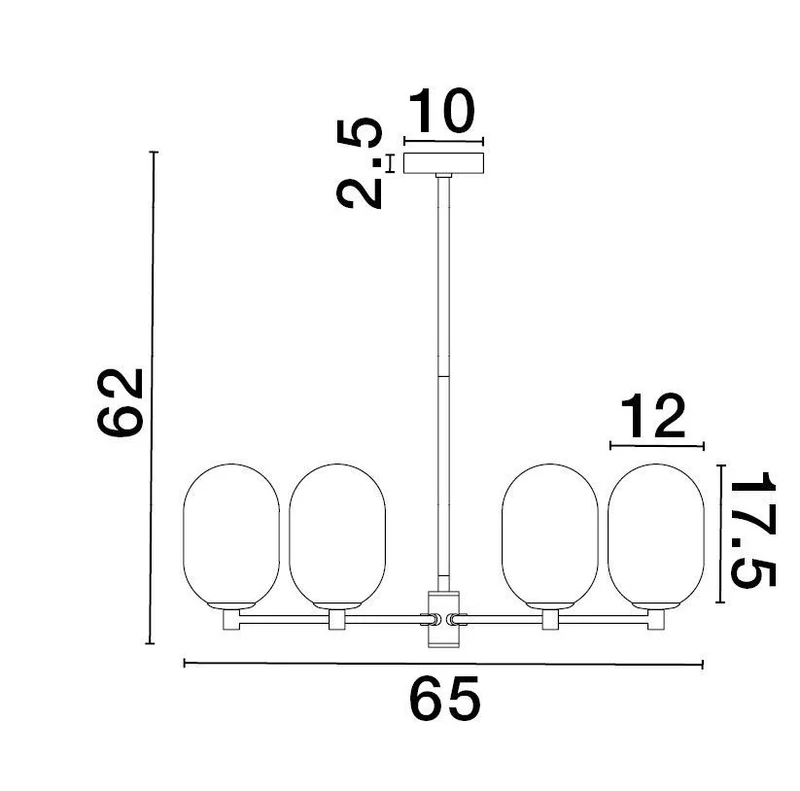 B-Ware Nova Luce Pendelleuchte Hängeleuchte BALOR G9 LED 6-fach Gold dimmbar Ø 65 cm