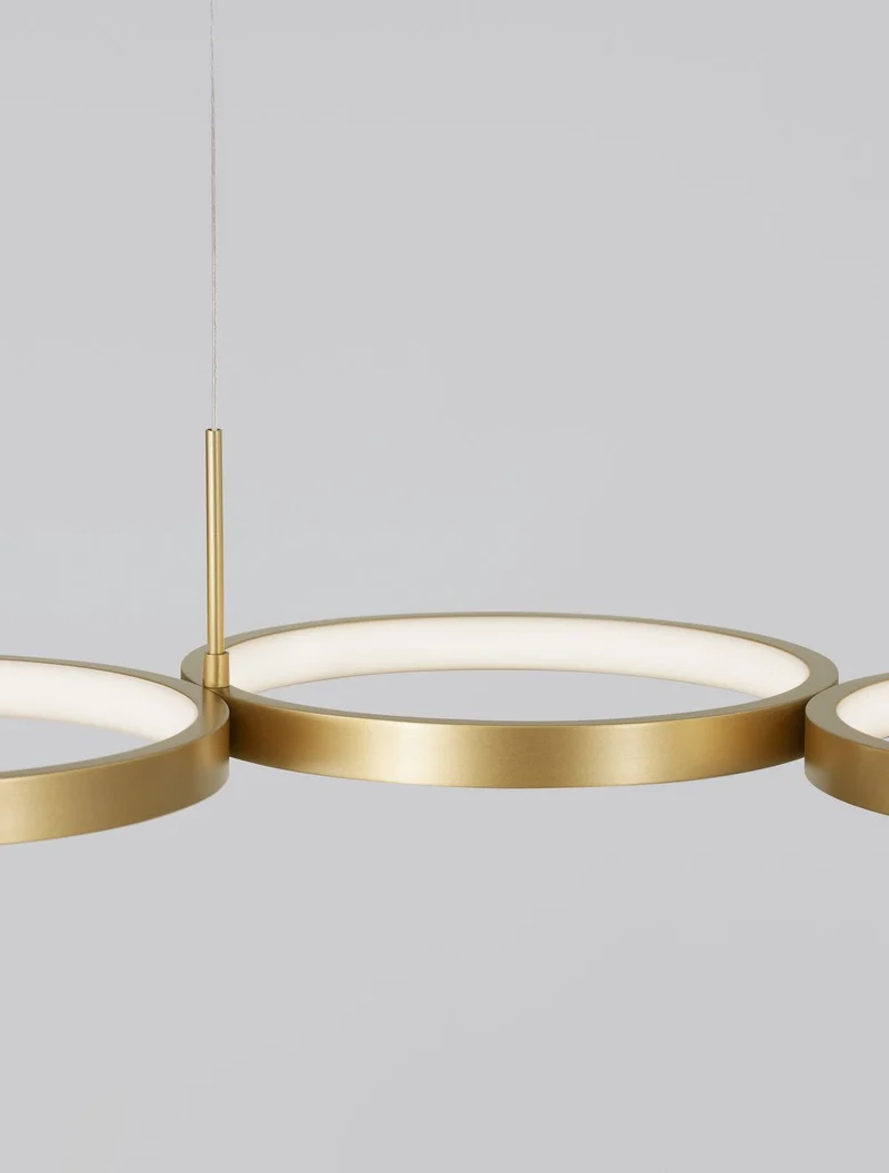 B-Ware Nova Luce Hängeleuchte Hängelampe MAGNUS LED Messing Warmweiß dimmbar 41 W Lampe