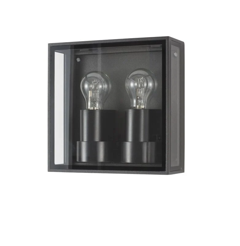 B-Ware Nova Luce Wandleuchte Wandlampe SORREN Außenleuchte E27 LED Anthrazit dimmbar