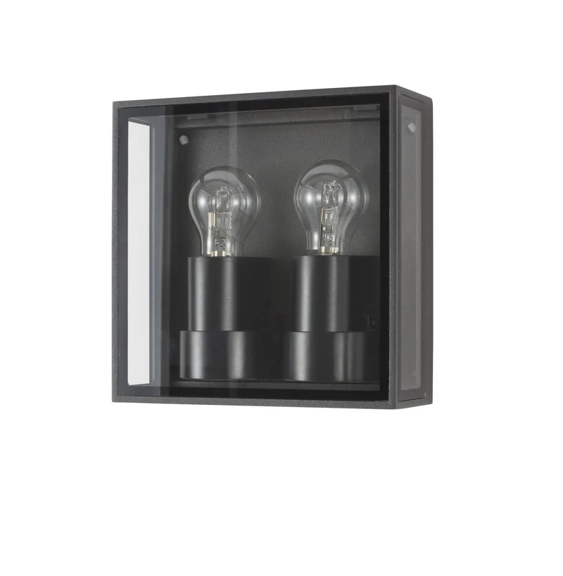 B-Ware Nova Luce Wandleuchte Wandlampe SORREN Außenleuchte E27 LED Anthrazit dimmbar