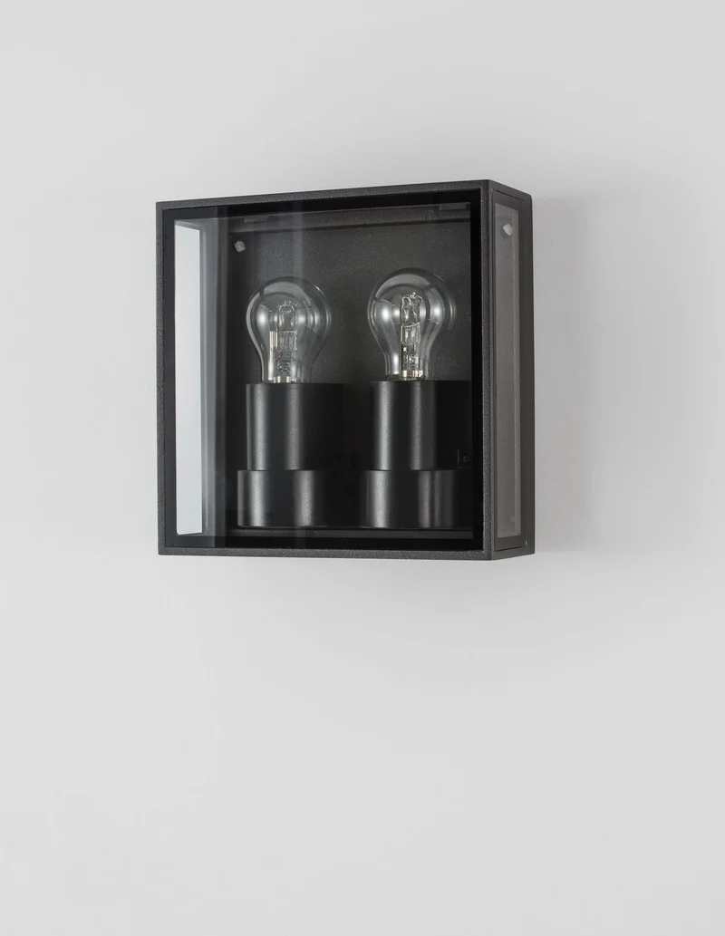 B-Ware Nova Luce Wandleuchte Wandlampe SORREN Außenleuchte E27 LED Anthrazit dimmbar