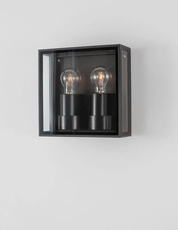 B-Ware Nova Luce Wandleuchte Wandlampe SORREN Außenleuchte E27 LED Anthrazit dimmbar