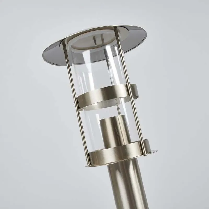 B-Ware Lindby Noemi Edelstahl-Sockellampe Wegeleuchte Gartenlampe Lampe E27 edelstahl