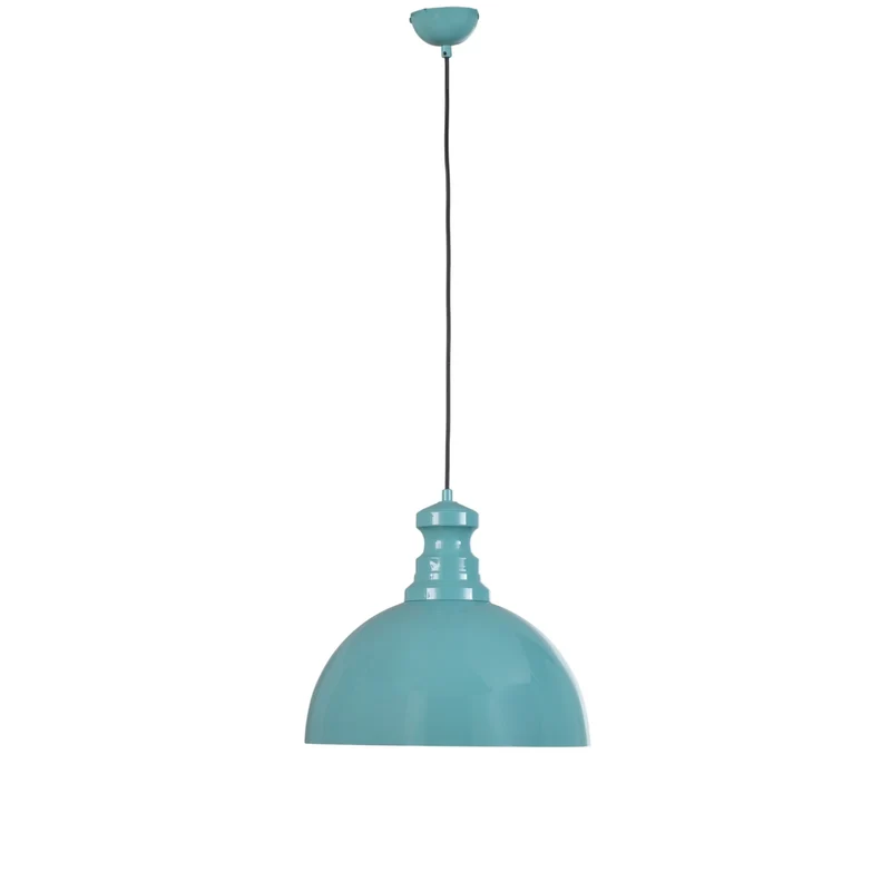 B-Ware Pendelleuchte Kure Hängelampe türkis Metall Leuchte Ø 40 cm E27 LED Lampe