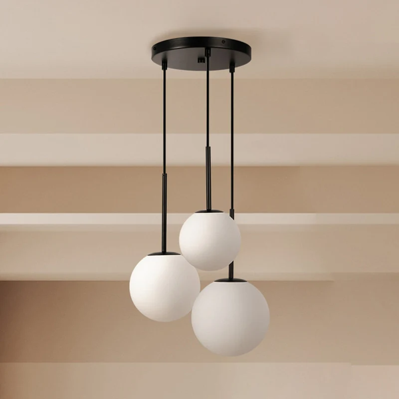 B-Ware Maytoni Hängelampe Pendelleuchte Basic Glas schwarz Ø40cm 3-flg Beleuchtung