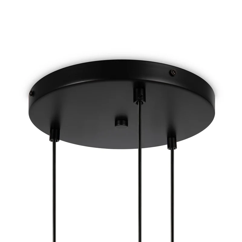 B-Ware Maytoni Hängelampe Pendelleuchte Basic Glas schwarz Ø40cm 3-flg Beleuchtung