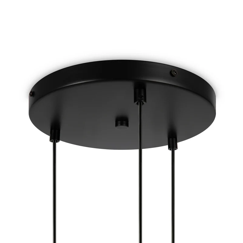 B-Ware Maytoni Hängelampe Pendelleuchte Basic Glas schwarz Ø40cm 3-flg Beleuchtung
