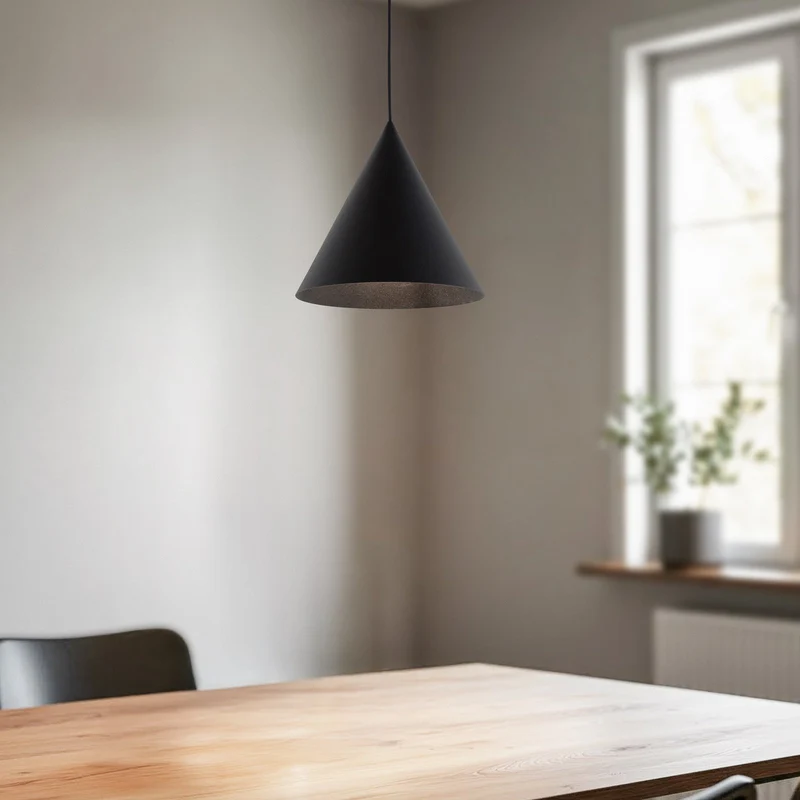 B-Ware TK Lighting Hängeleuchte Pendelleuchte Cono Lampe schwarz einflammig 25 cm