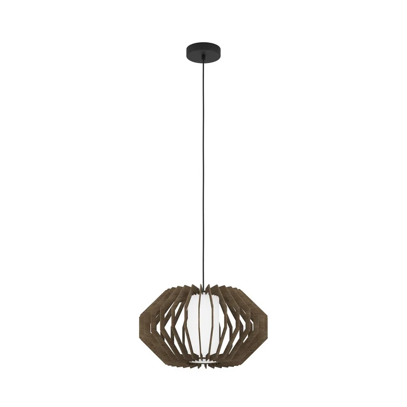 B-Ware EGLO Hängeleuchte Pendelleuchte Lampe Rusticaria Holz Glas braun weiß E27 LED