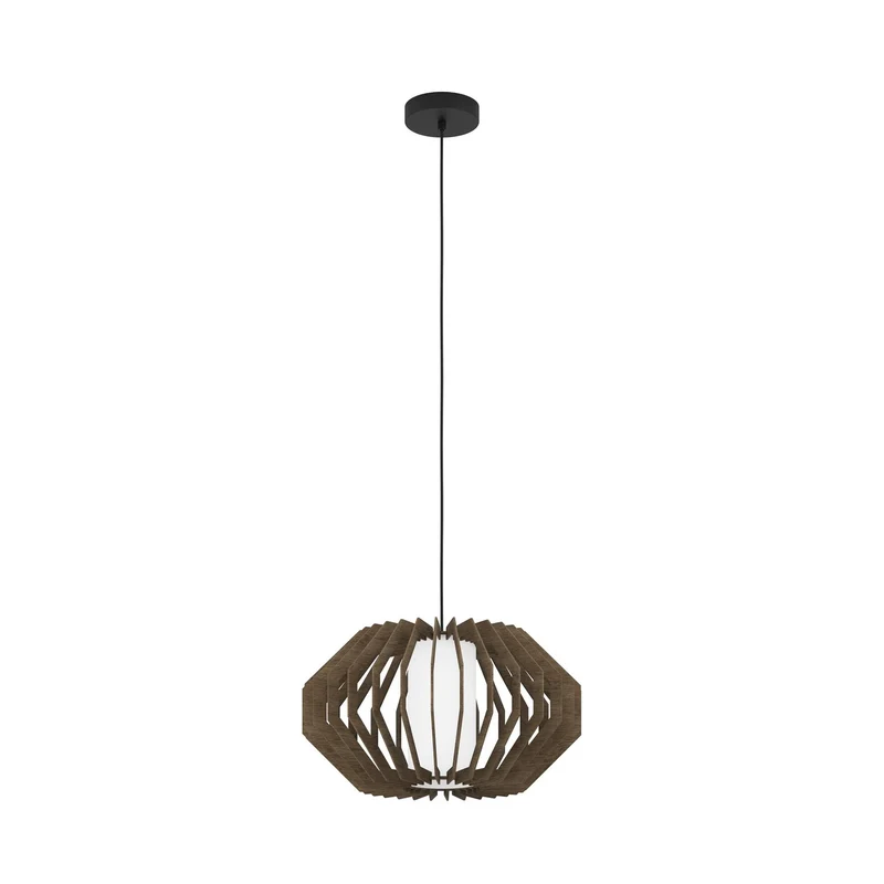 B-Ware EGLO Hängeleuchte Pendelleuchte Lampe Rusticaria Holz Glas braun weiß E27 LED