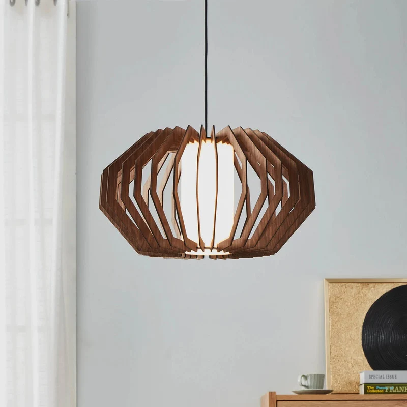 B-Ware EGLO Hängeleuchte Pendelleuchte Lampe Rusticaria Holz Glas braun weiß E27 LED