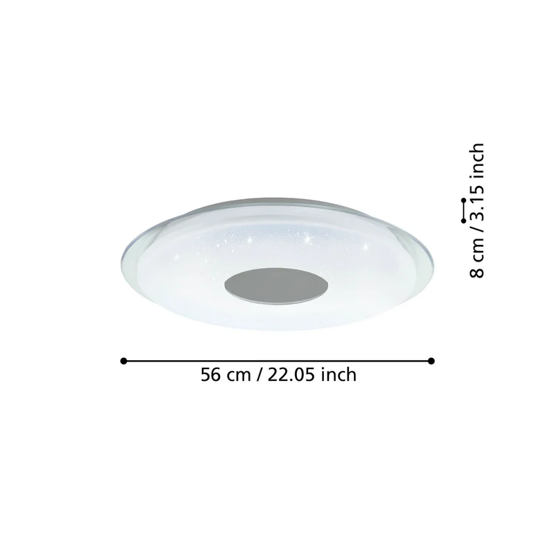 B-Ware EGLO connect Deckenleuchte Lanciano-Z LED Smart Home Bluetooth ZigBee weiß 56 cm