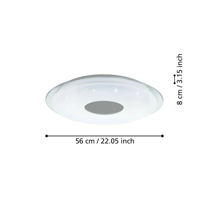 B-Ware EGLO connect Deckenleuchte Lanciano-Z LED Smart Home Bluetooth ZigBee weiß 56 cm