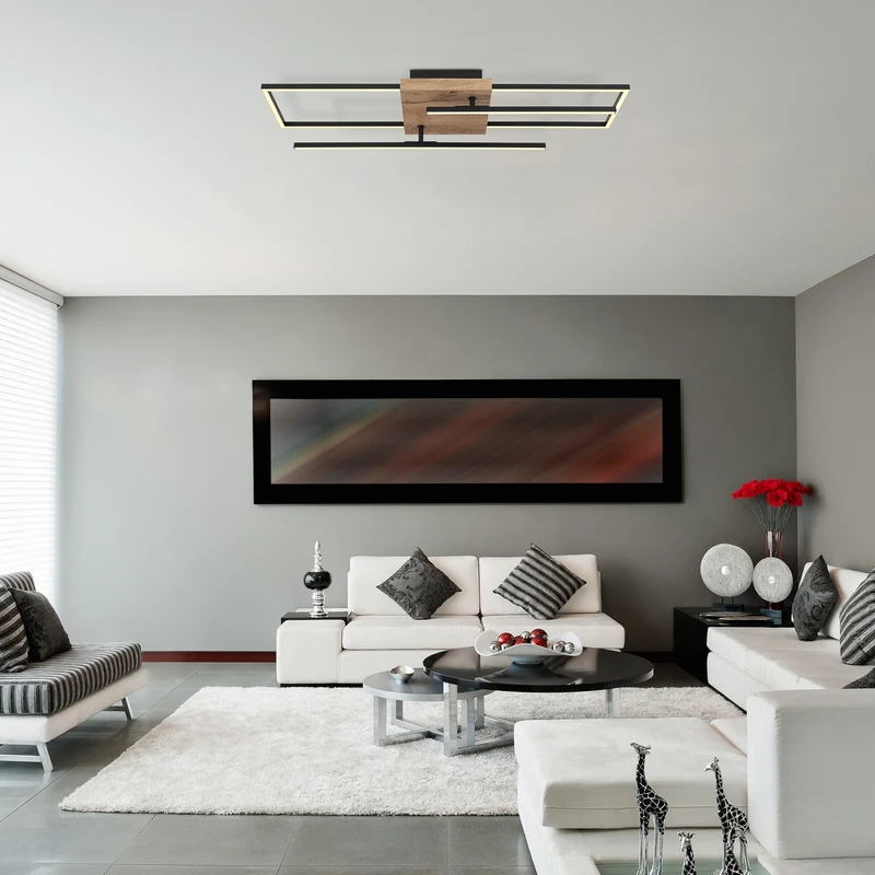 B-Ware Globo LED-Deckenleuchte Deckenlampe Lampe Leuchte Hängelampe Kendra Länge 80 cm