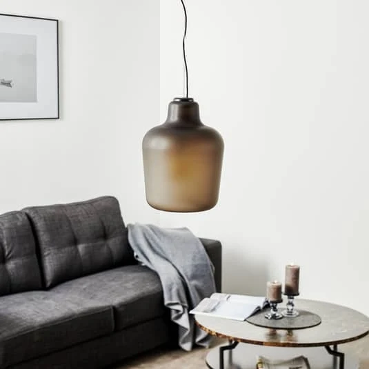 B-Ware Northern Say my name - Glas-Hängeleuchte grau matt Lampe Leuchte Hängeleuchte 60
