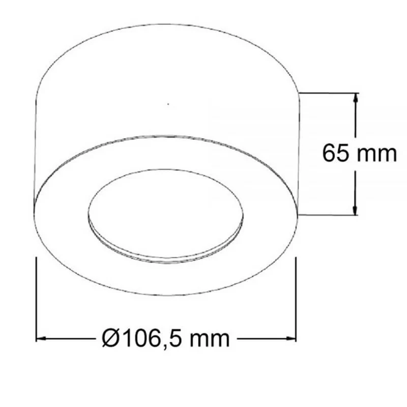 Indirektes Aufbau LED-Panel 350lm Ø 10,5cm Neutralweiß
