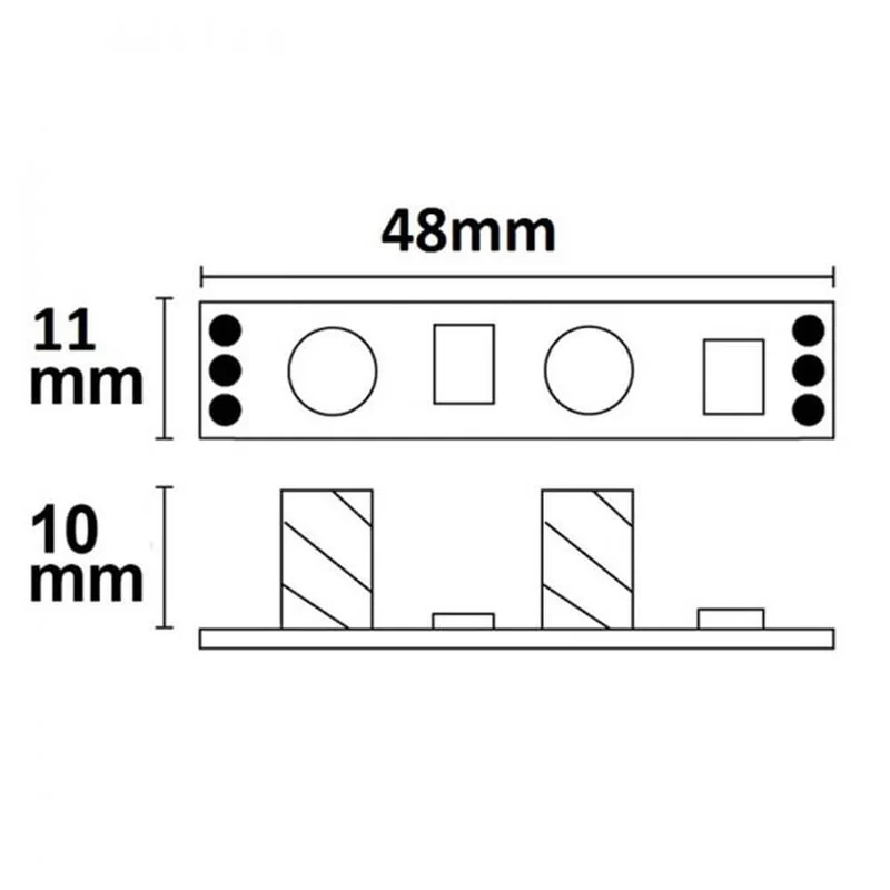 LED Mini-Touch-Dimmer weißdynamisch für Profile