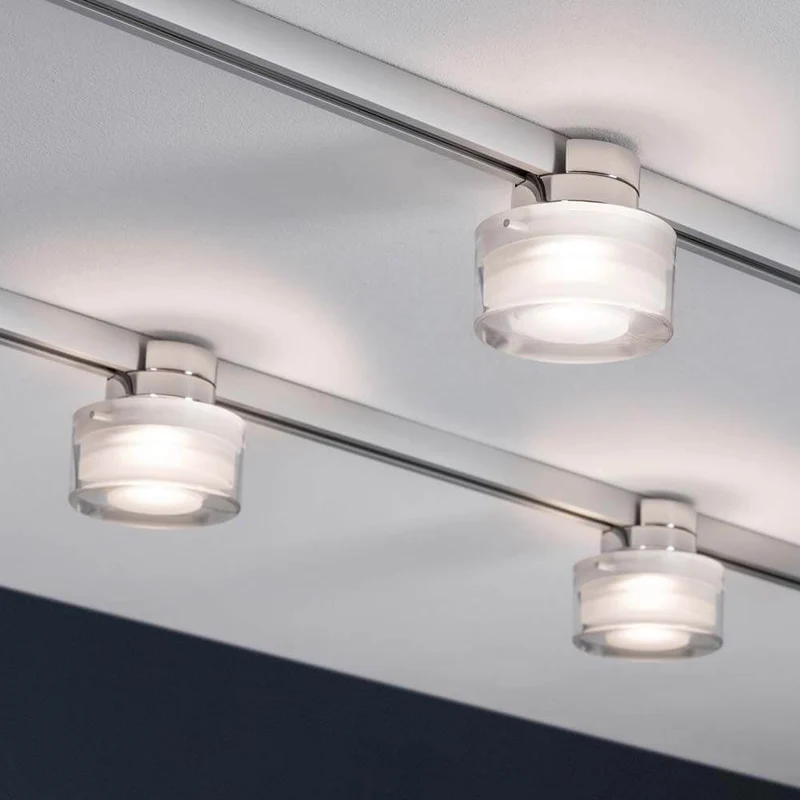 URail Ceiling Topa Dot 1x5,2W Chrom Klar Satin 230V