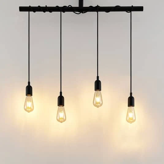 B-Ware Lindby Kravos Hängelampe Hängeleuchte Pendelleuchte Deckenlampe Leuchte schwarz