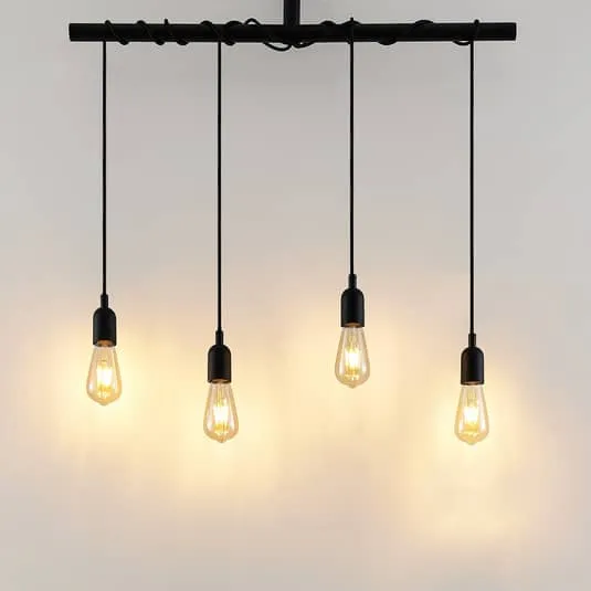 B-Ware Lindby Kravos Hängelampe Hängeleuchte Pendelleuchte Deckenlampe Leuchte schwarz