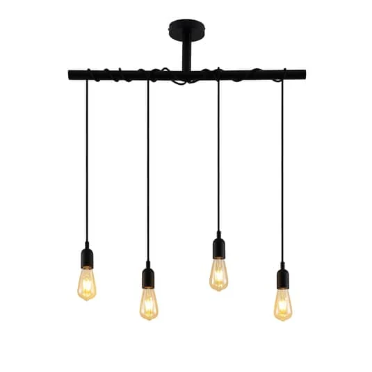 B-Ware Lindby Kravos Hängelampe Hängeleuchte Pendelleuchte Deckenlampe Leuchte schwarz