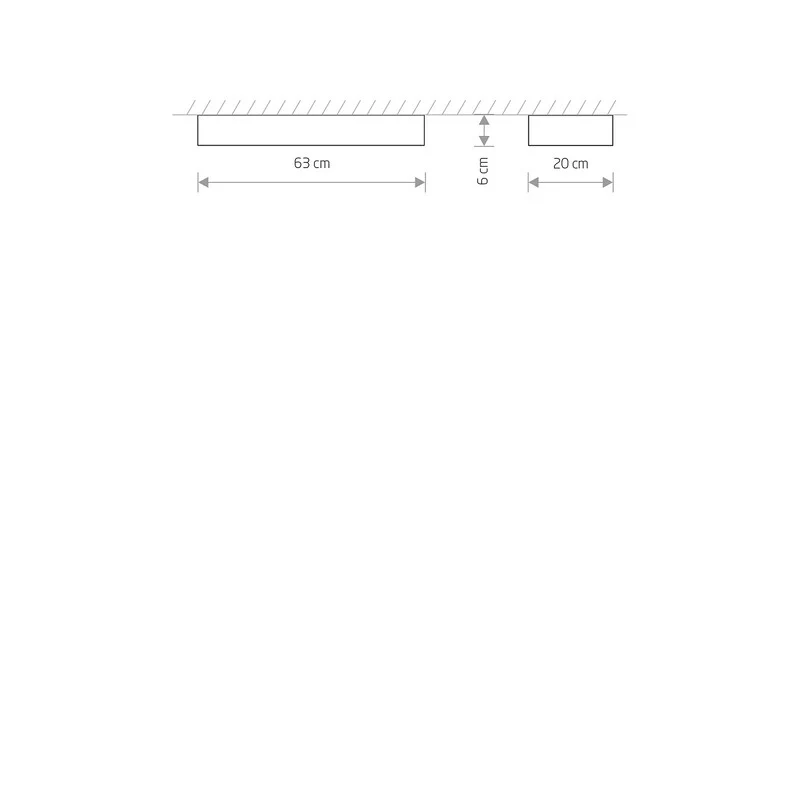 B-Ware Nowodvorski Deckenleuchte Lampe Soft grafit LED TUBE T8 Aluminium 63 x 20cm