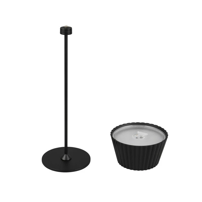 B-Ware Reality Leuchten LED-Tischlampe Akkuleuchte Suarez Metall H39cm schwarz