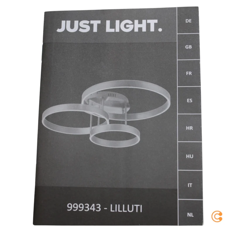 B-Ware Just Light LED-Deckenleuchte Leuchte LED 26 W Stahl Fernbedienung LILLUTI