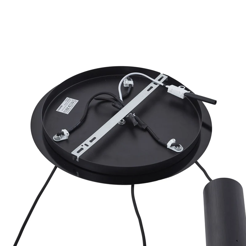 B-Ware Lucande Hängeleuchte Pendelleuchte Eirian schwarz Glas 3-flammig Ø 40 cm140