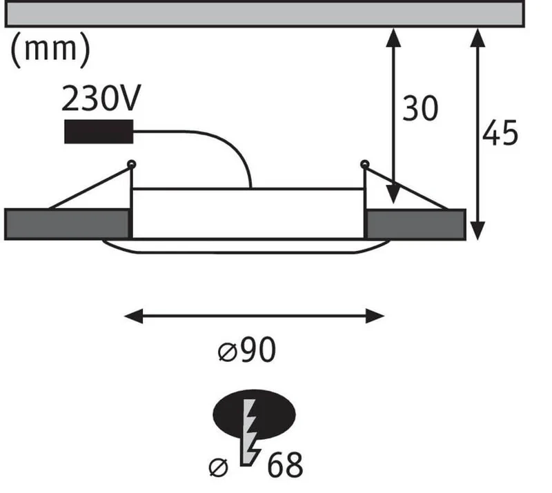 3er-Set Premium LED Einbaustrahler-Set Suon Dimmbar IP44