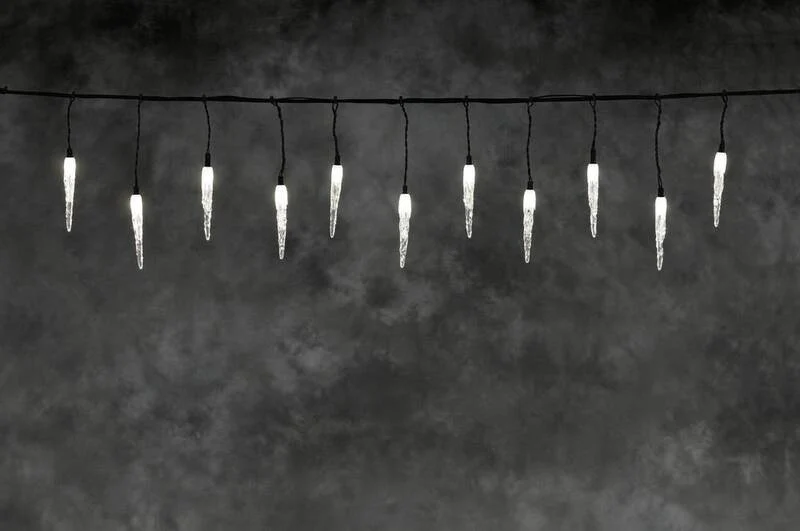 B-Ware Konstsmide LED Lichterketten-System-Erweiterung Eiszapfen Licht 24V Warmweiß
