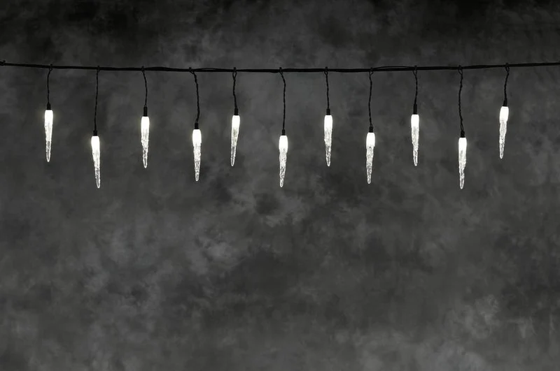 B-Ware Konstsmide LED Lichterketten-System-Erweiterung Eiszapfen Licht 24V Warmweiß