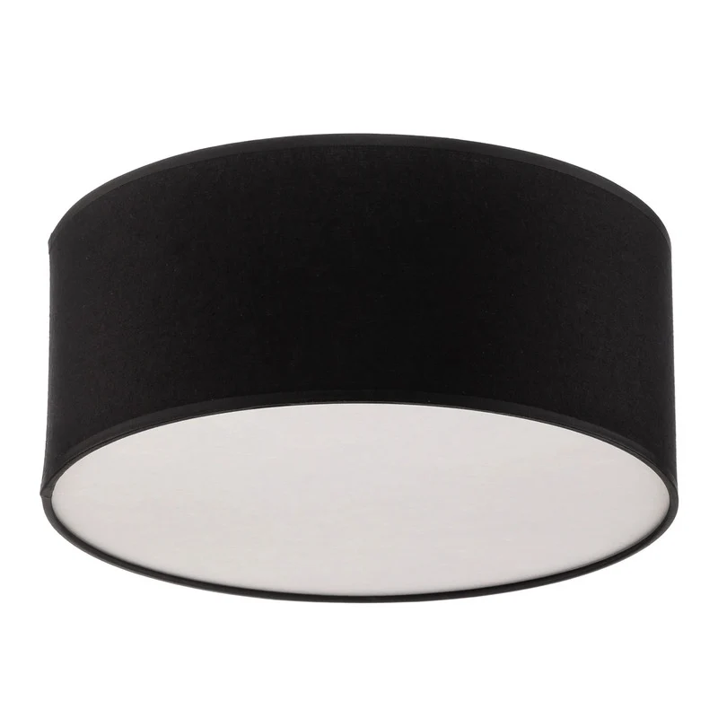 B-Ware Deckenleuchte Lampe Rondo schwarz Metall Textil Wohnraum Leuchte rund E27 LED