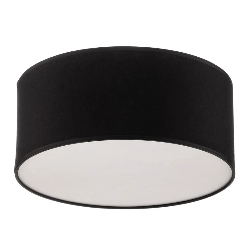 B-Ware Deckenleuchte Lampe Rondo schwarz Metall Textil Wohnraum Leuchte rund E27 LED