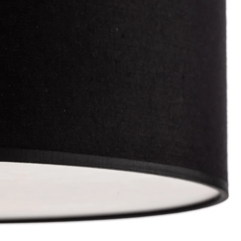 B-Ware Deckenleuchte Lampe Rondo schwarz Metall Textil Wohnraum Leuchte rund E27 LED