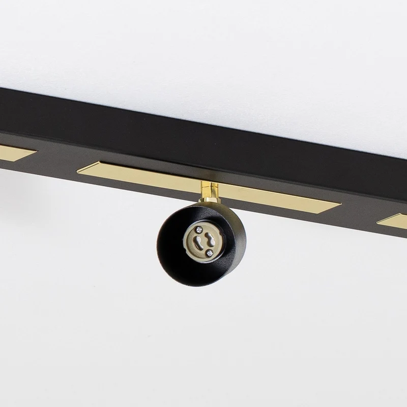 B-Ware Deckenstrahler Rodez Deckenspot Strahler schwarz gold Stahl 3-flammig GU10 LED