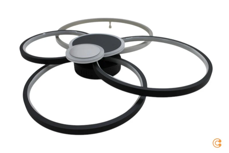 B-Ware JUST LIGHT Deckenleuchte Deckenlampe LED Papilon schwarz aluminium Aluminium 547
